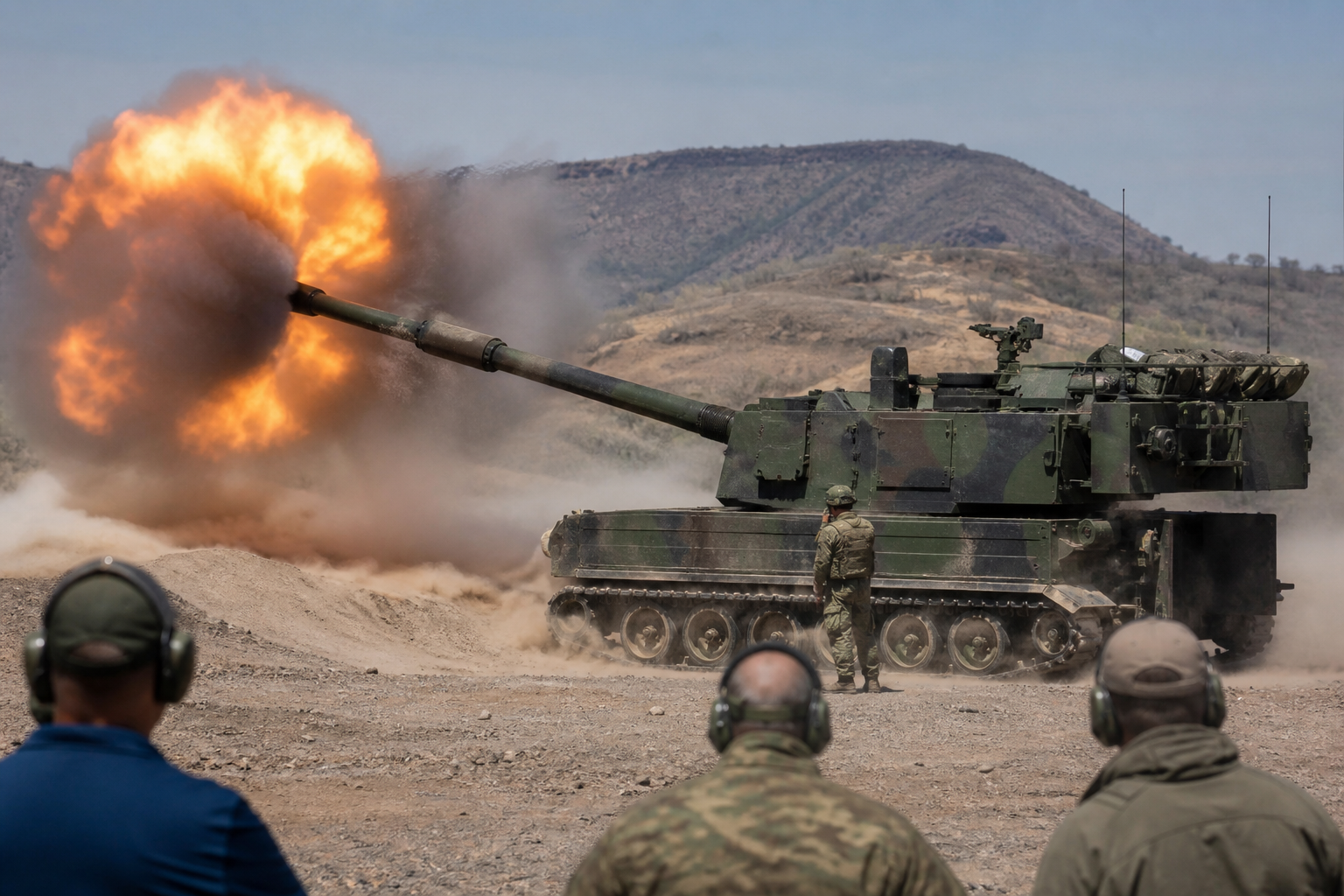Bastion Anvil self-propelled howitzer during live-fire trials