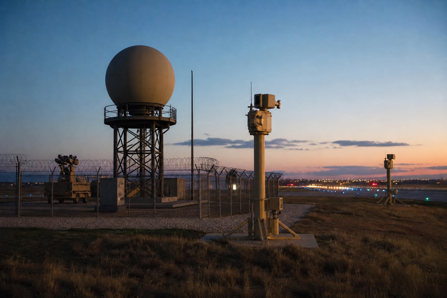 Layered air-base defense sensors including Bastion radars